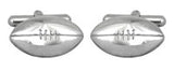 Rugby Ball Sterling Silver Cufflinks by Dalaco