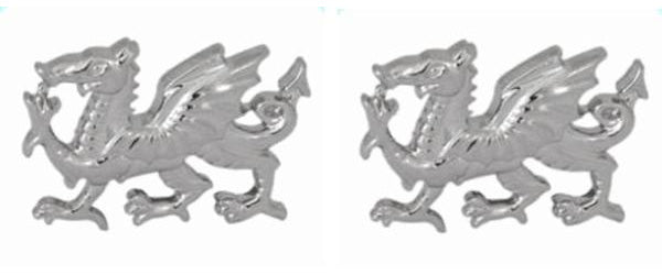 Welsh Dragon cut-out Sterling Silver Cufflinks by Dalaco