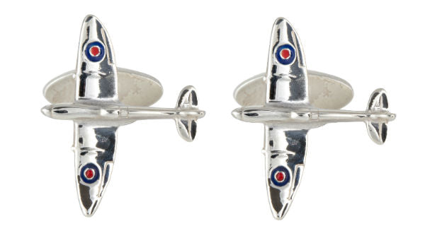 Spitfire Sterling Silver Cufflinks by Dalaco