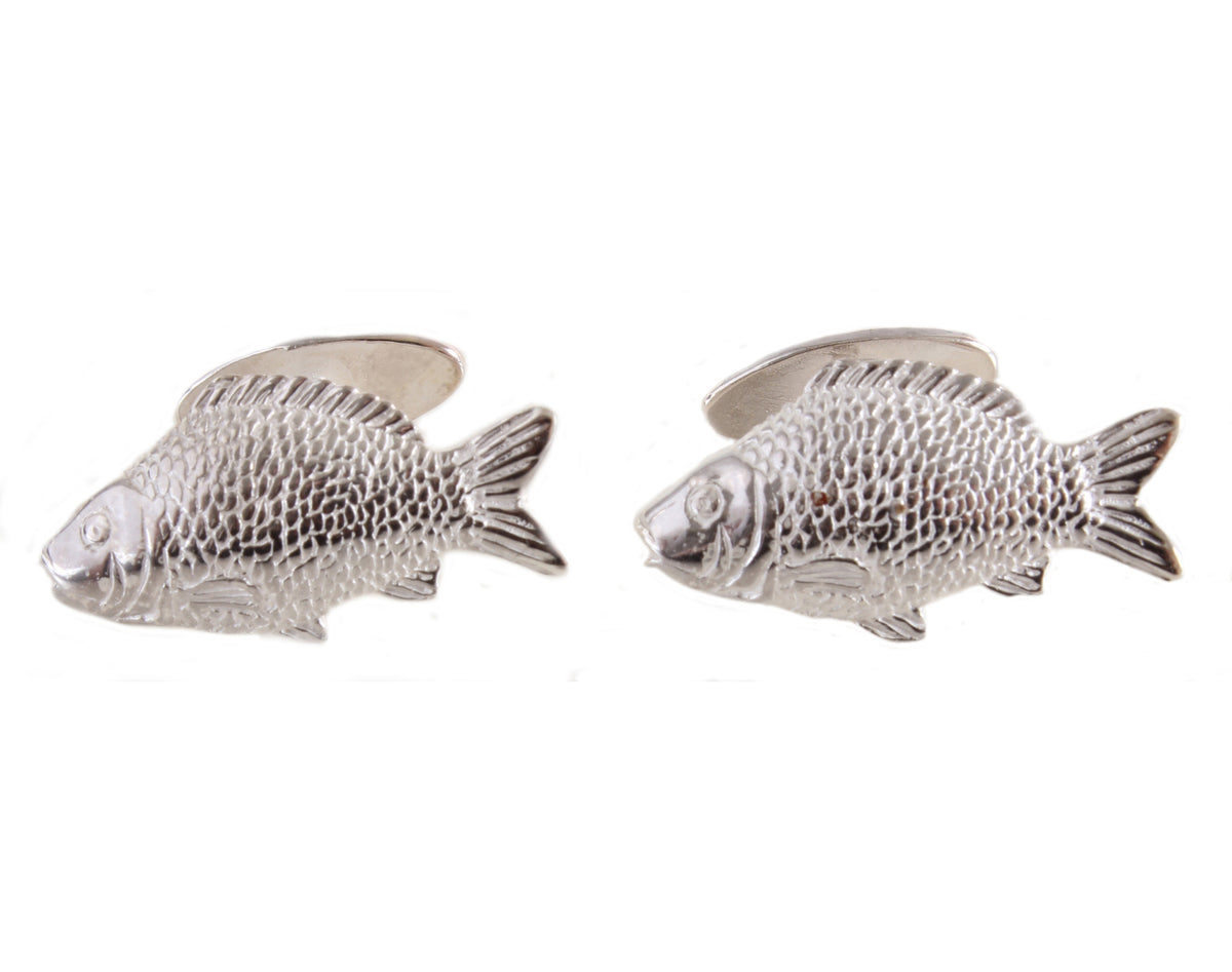 Sterling Silver Fish Cufflinks by Dalaco