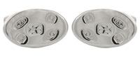 Spread Hallmark Oval Sterling Silver Cufflinks by Dalaco