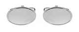 Oval with Lined Edge 925 Sterling Silver Cufflinks. by Dalaco