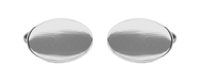 Plain Oval Hallmarked 925 Solid Sterling Silver Cufflinks by Dalaco