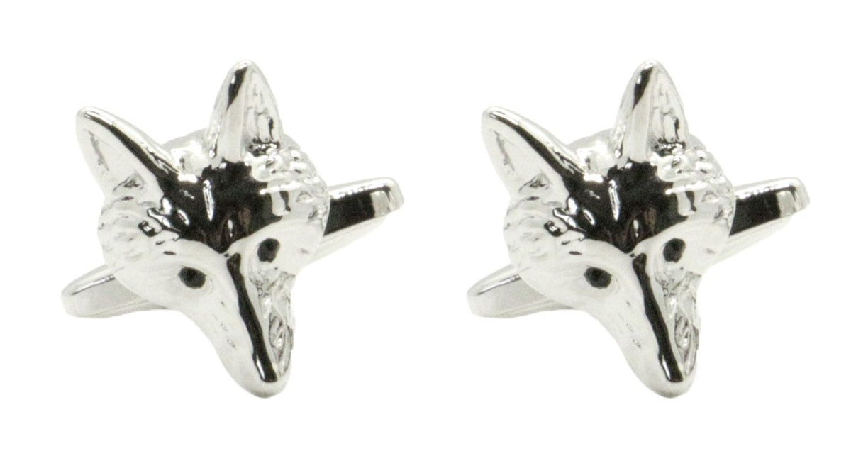 Fox Head Cufflink with Black Crystal Eyes by Dalaco