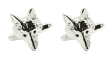 Fox Head Cufflink with Black Crystal Eyes by Dalaco