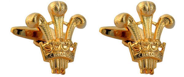 Prince of Wales Gold Cufflinks by Dalaco