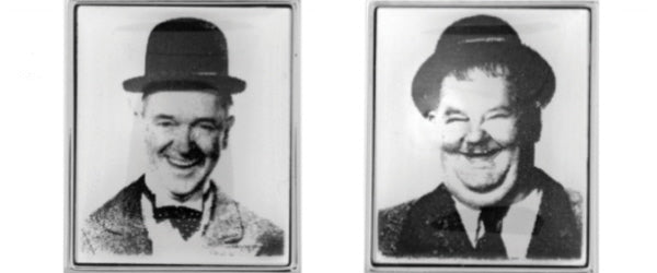 Laurel & Hardy Photo Cufflinks Rhodium Plate by Dalaco