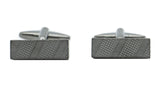 Gun Metal Engine Turned Bar Cufflinks by Dalaco