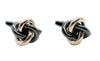 Mixed Gunmetal & Rose Gold Knot Cufflinks by Dalaco