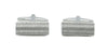 Silver Textured Rhodium Plated Barrel Cufflinks by Dalaco