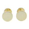Round Ridged Edged Bar Cufflinks Gold Plate by Dalaco