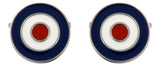 RAF Roundel Enamel & Rhodium Plated Cufflinks by Dalaco