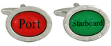 Port & Starboard Rhodium Plated Cufflinks by Dalaco