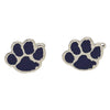 Animal Paw Print Rhodium & Blue Cuffinks by Dalaco