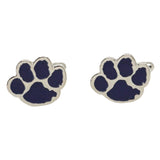 Animal Paw Print Rhodium & Blue Cuffinks by Dalaco