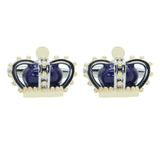 Coronation Crown Cufflinks Purple by Dalaco