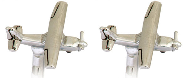 Cessna 172 Aircraft Rhodium Plated Cufflinks by Dalaco