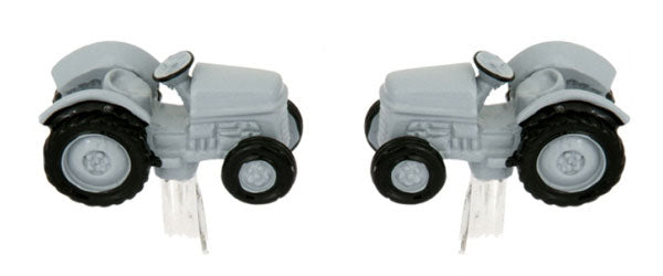 3D Vintage Tractor Rhodium Plated Cufflinks by Dalaco