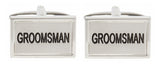 Groomsman Rhodium Plated Cufflinks by Dalaco