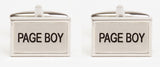 Page Boy Rhodium Plated Cufflinks by Dalaco