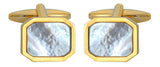 Mother of Pearl cut corners cufflinks by Dalaco