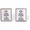 Keep Calm and Play Tennis Cufflinks White by Dalaco