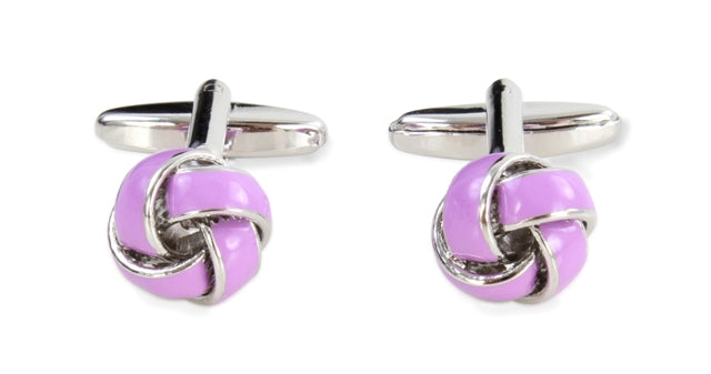 Purple Knot Cufflinks by Dalaco