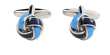 Two Blues Knot Cufflinks by Dalaco