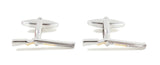 Shotgun Cufflinks 2 Tone Rhodium & Gold plate by Dalaco