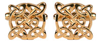 Celtic round gold cufflink by Dalaco