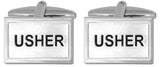 Usher Wedding rhodium cufflink by Dalaco