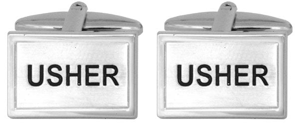 Usher Wedding rhodium cufflink by Dalaco