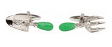 Gardeners Fork & Trowel Rhodium Plated Cufflinks by Dalaco