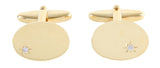 Oval CZ Star Set Cufflink by Dalaco