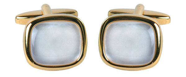Mother of Pearl Large Cushion Cufflinks by Dalaco