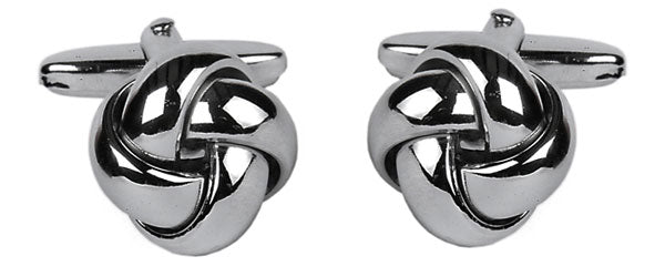 Open curved section knot cufflinks by Dalaco