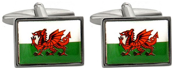 Welsh Flag Dragon Cufflink by Dalaco