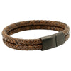 Double Brown Bracelet & Black Clasp by Dalaco