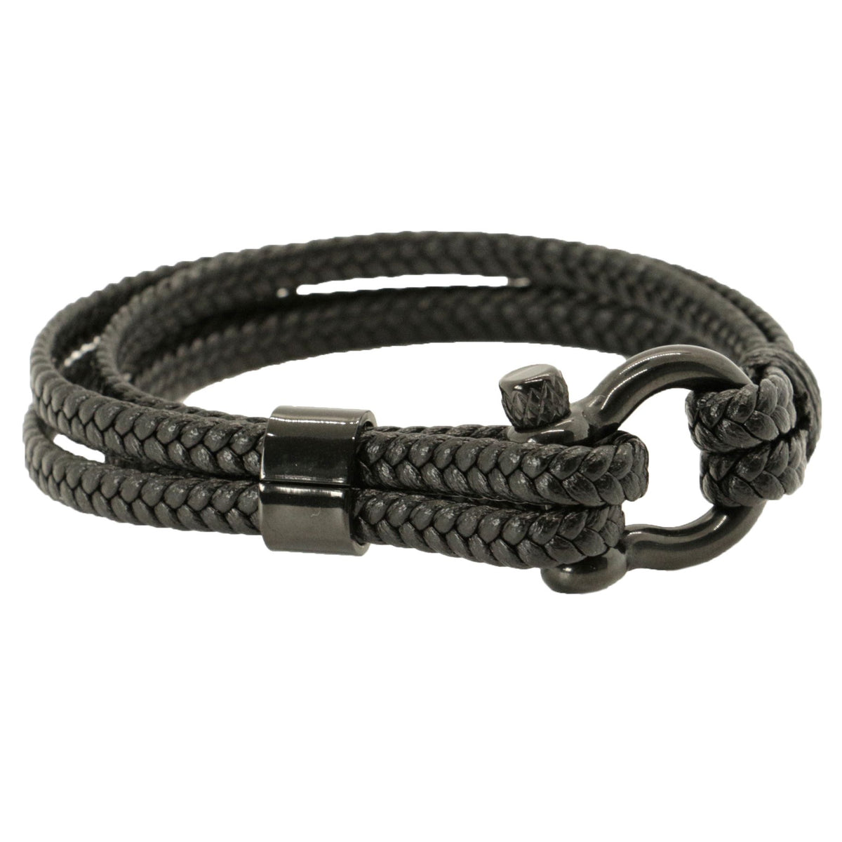 Black Shackle Clasp Bracelet by Dalaco