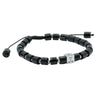 Golf Bead Adjustable Black Agate Bracelet by Dalaco