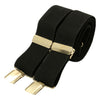 Black plain 35mm gold clip braces CN by Dalaco