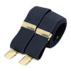 Navy plain 35mm gold clip braces CN by Dalaco