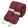 Burgundy Pin Dot 35mm silver clip braces CN by Dalaco