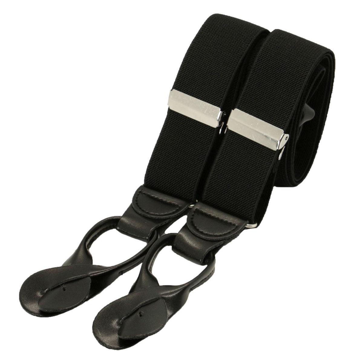 Black Rolled Leather End braces CN by Dalaco