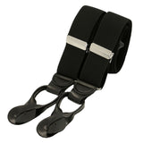Black Rolled Leather End braces CN by Dalaco