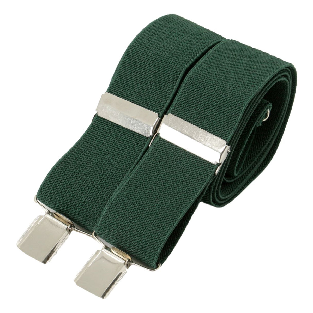 Bottle Green 35mm Silver Clip Braces CN by Dalaco