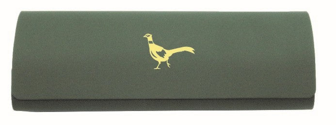 Pheasant Embossed Glasses Case & Cloth by Dalaco