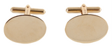 9ct GOLD Plain Oval Cufflinks by Dalaco