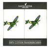 Spitfire Embroidered White Cotton Handkerchief by Dalaco