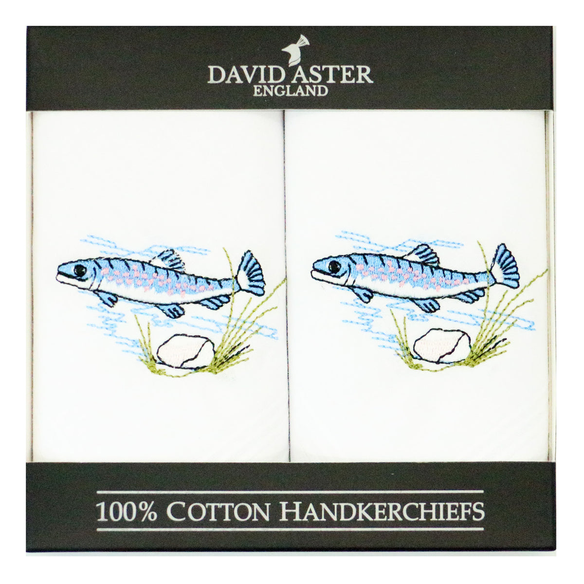 Fish Handkerchief & Cufflink Set by Dalaco